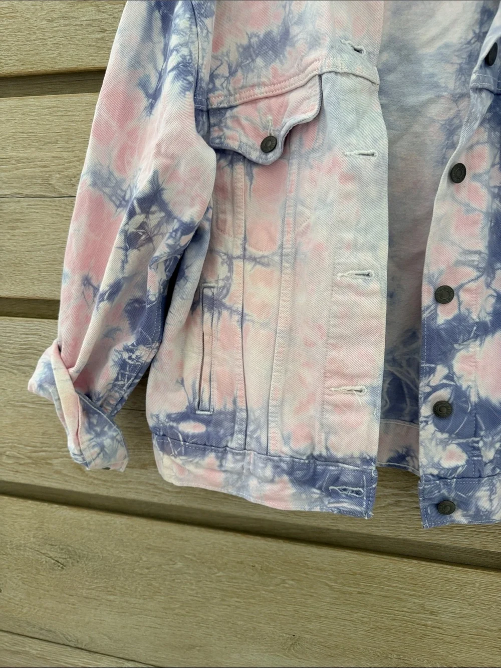 Levi's Tie-Dye Denim Jacket - Pink & Blue Wash - Picture 3 of 10